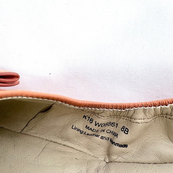 Cole Haan Ballet Flats Coral Pink Leather Bow Gold Hardware W06861 8B - Picture 7 of 9